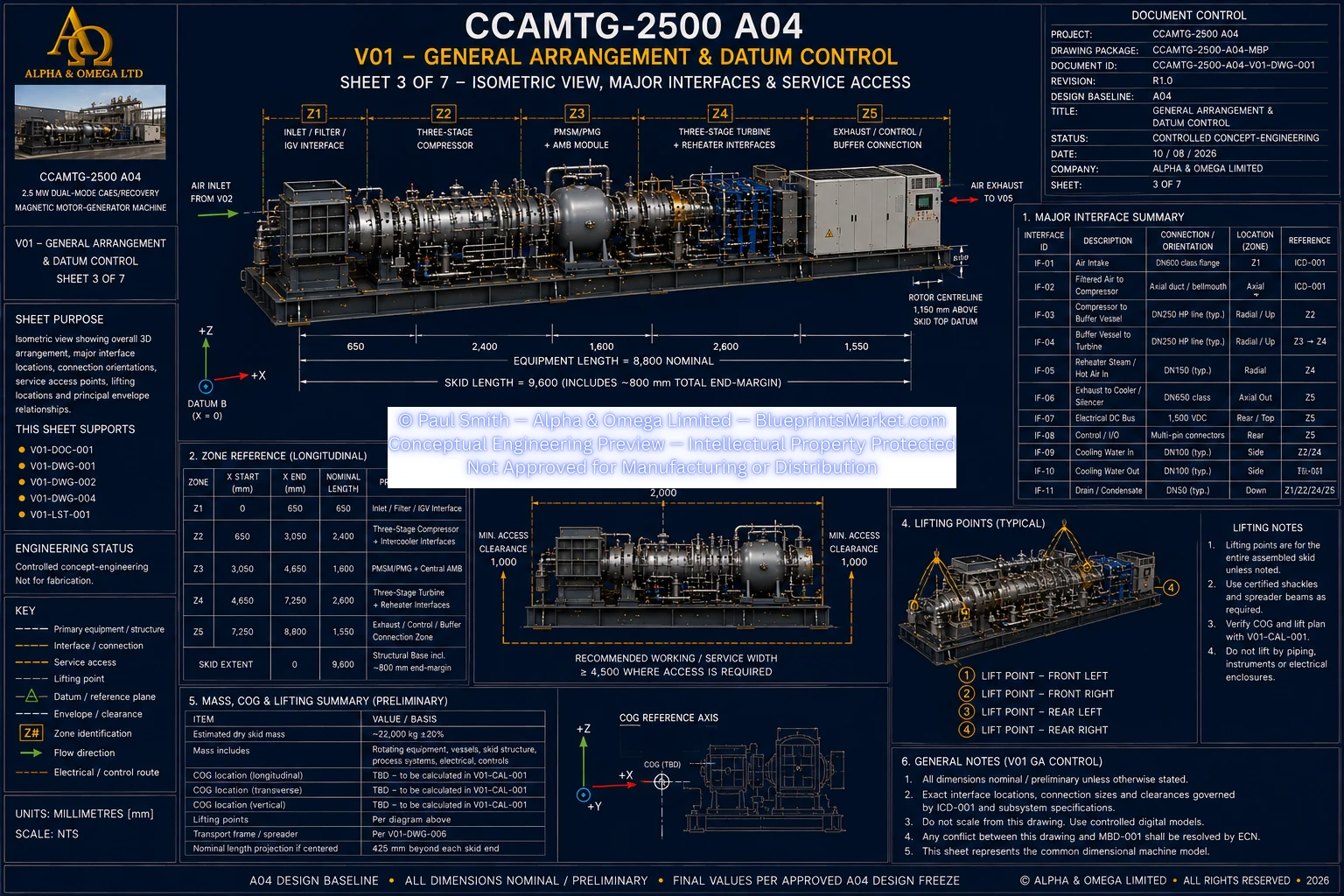 V01 General Arrangement Datum Control Sheet 3 of 7