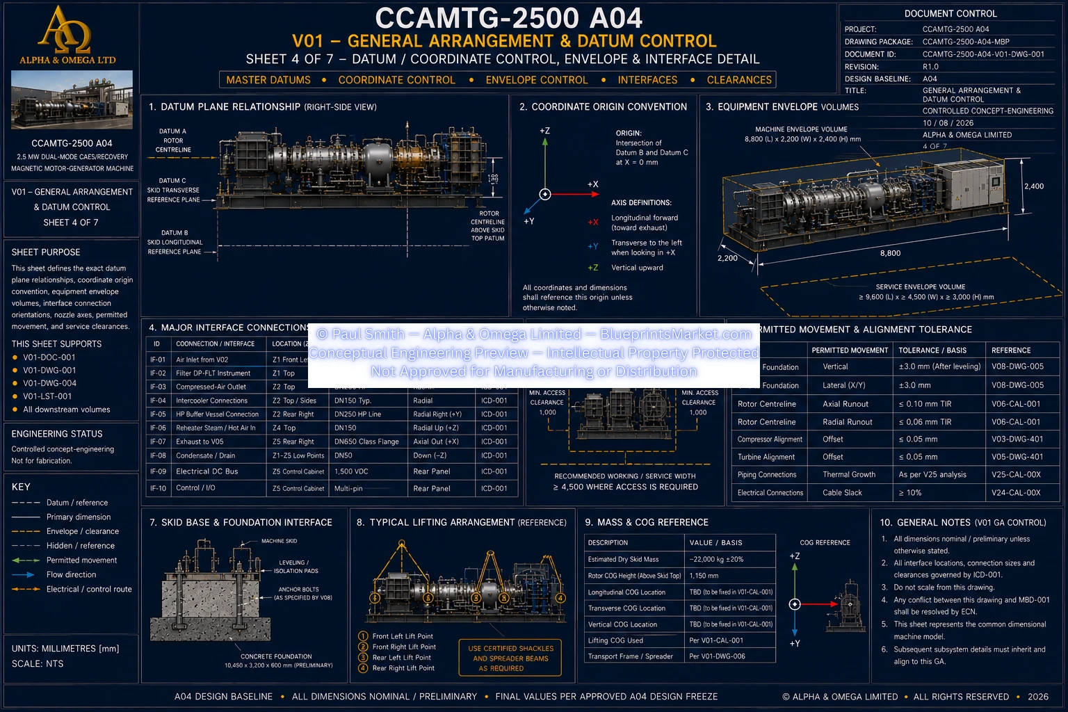 V01 General Arrangement Datum Control Sheet 4 of 7