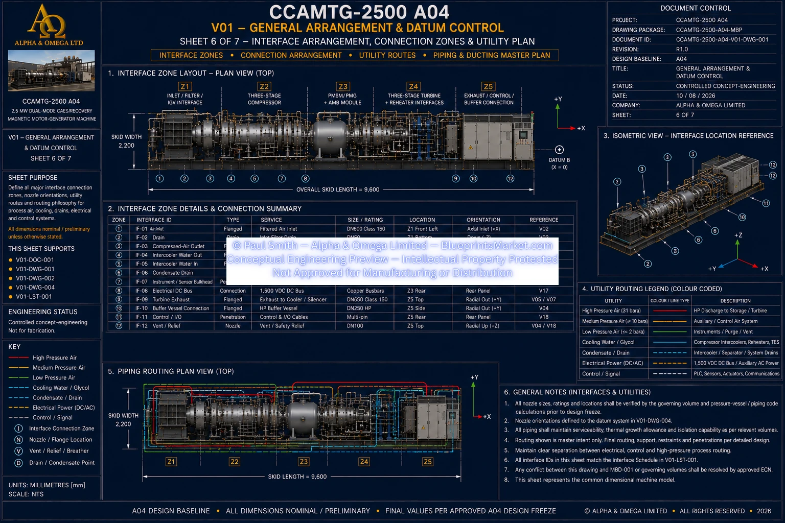V01 General Arrangement Datum Control Sheet 6 of 7