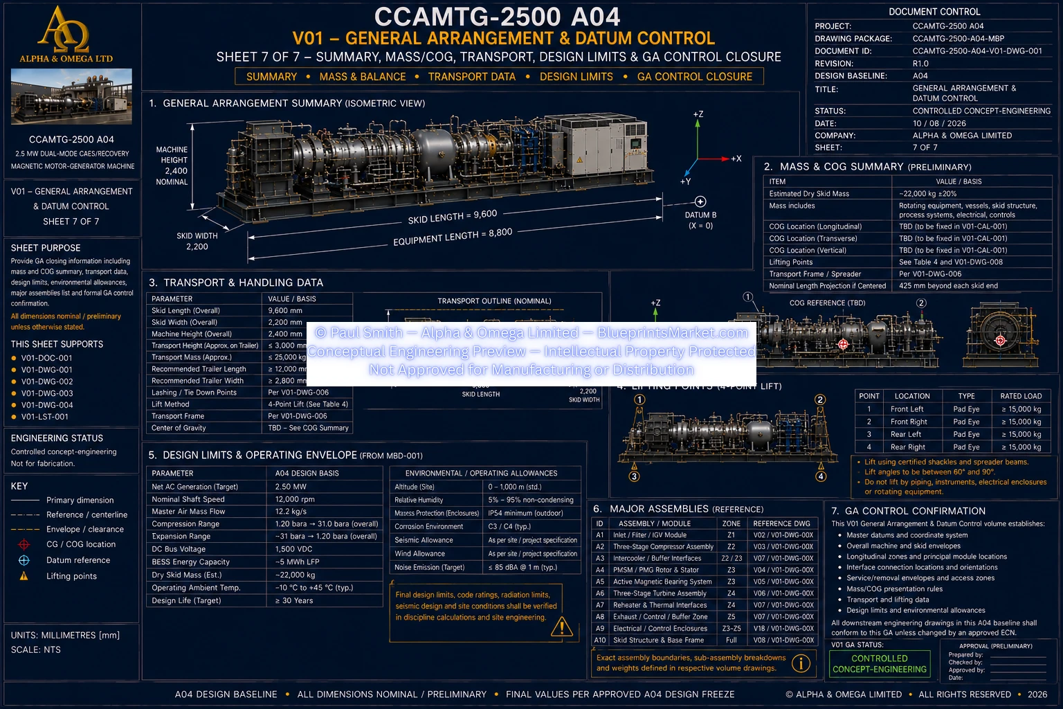 V01 General Arrangement Datum Control Sheet 7 of 7