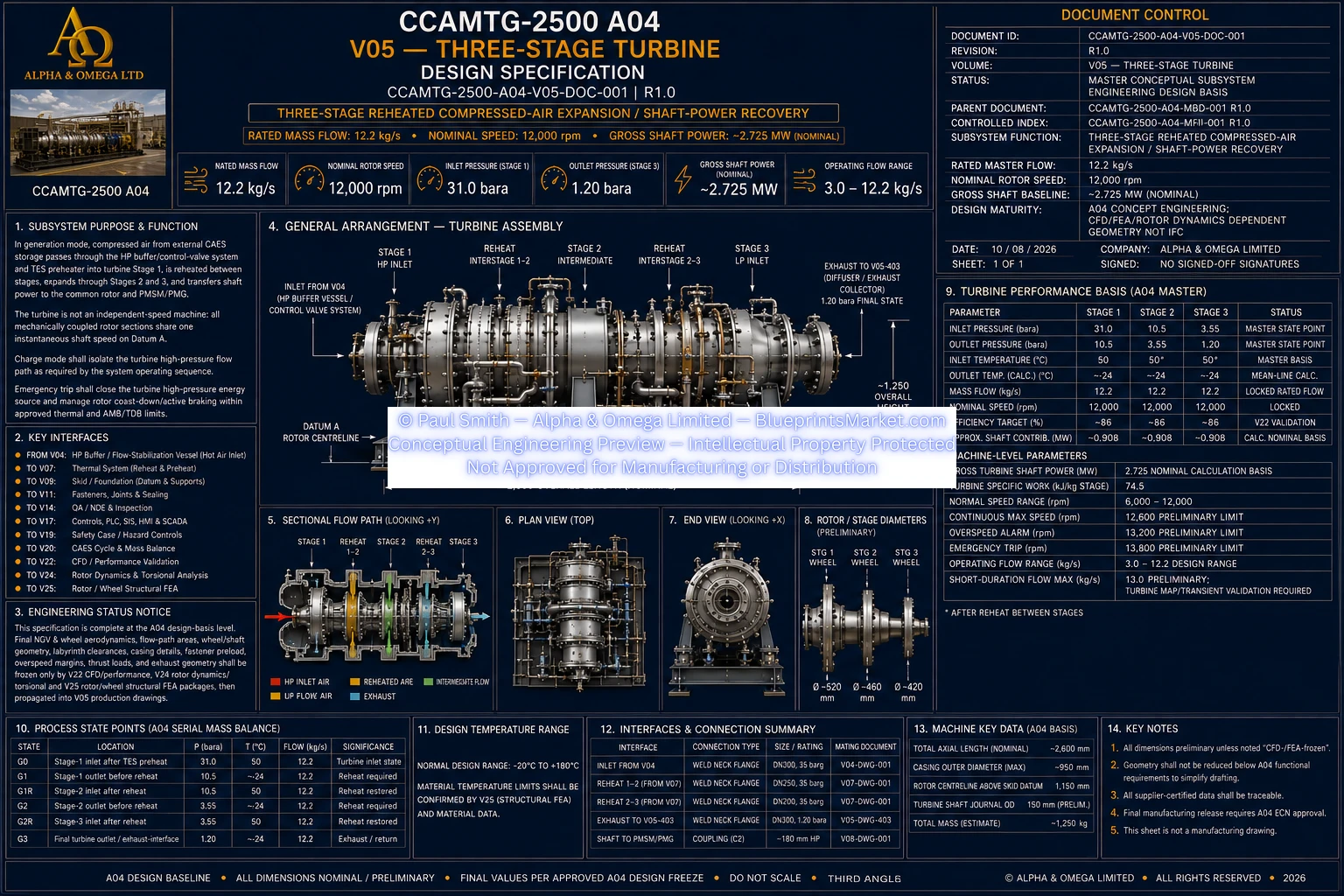 V05 Turbine Assembly GA Sheet 1 of 1