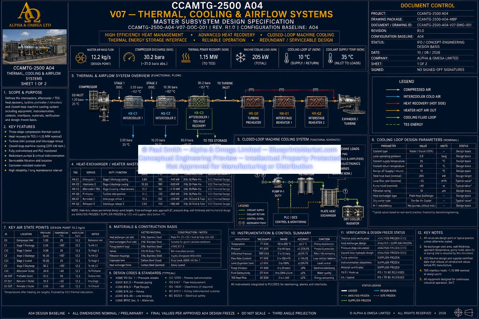 V07 Thermal Cooling Airflow Systems Sheet 1 of 2