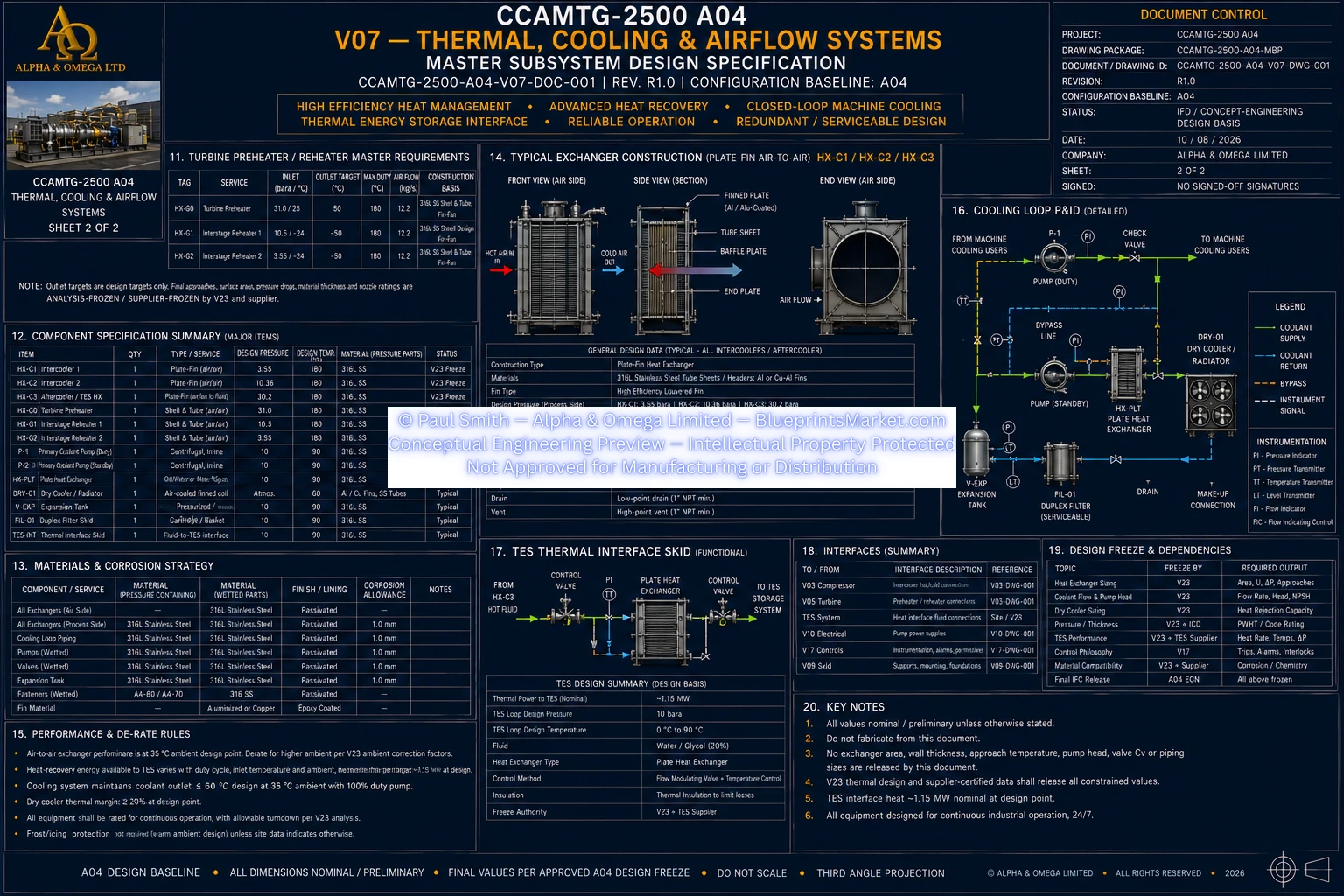 V07 Thermal Cooling Airflow Systems Sheet 2 of 2