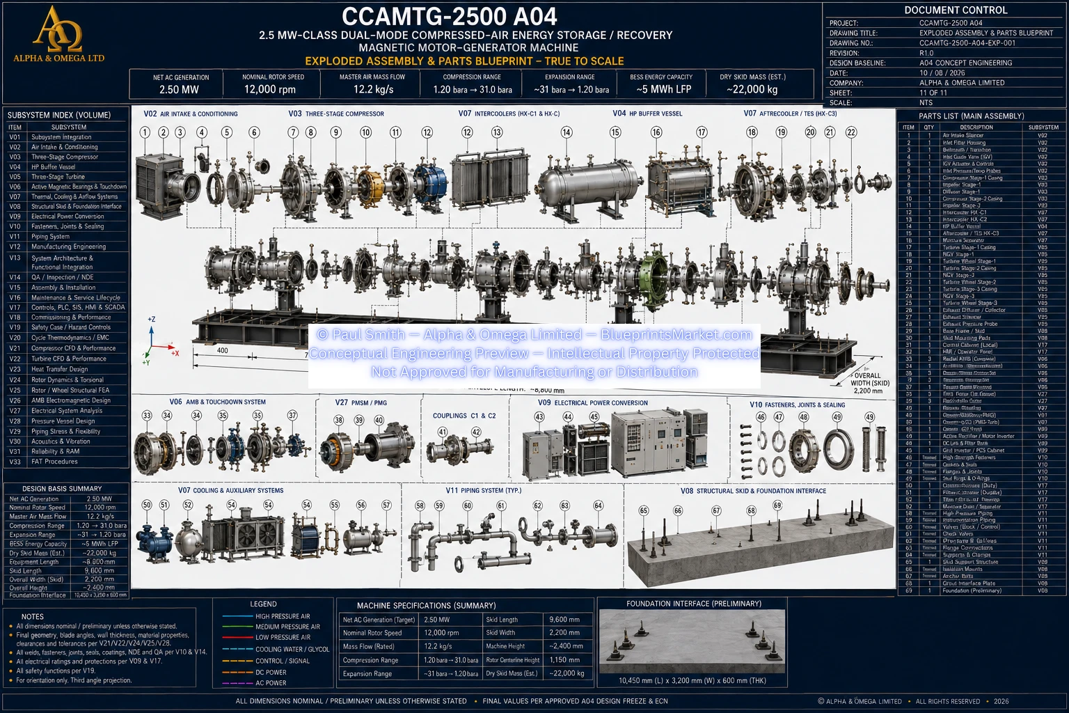 V11 Full Machine Exploded Assembly and Parts Identification