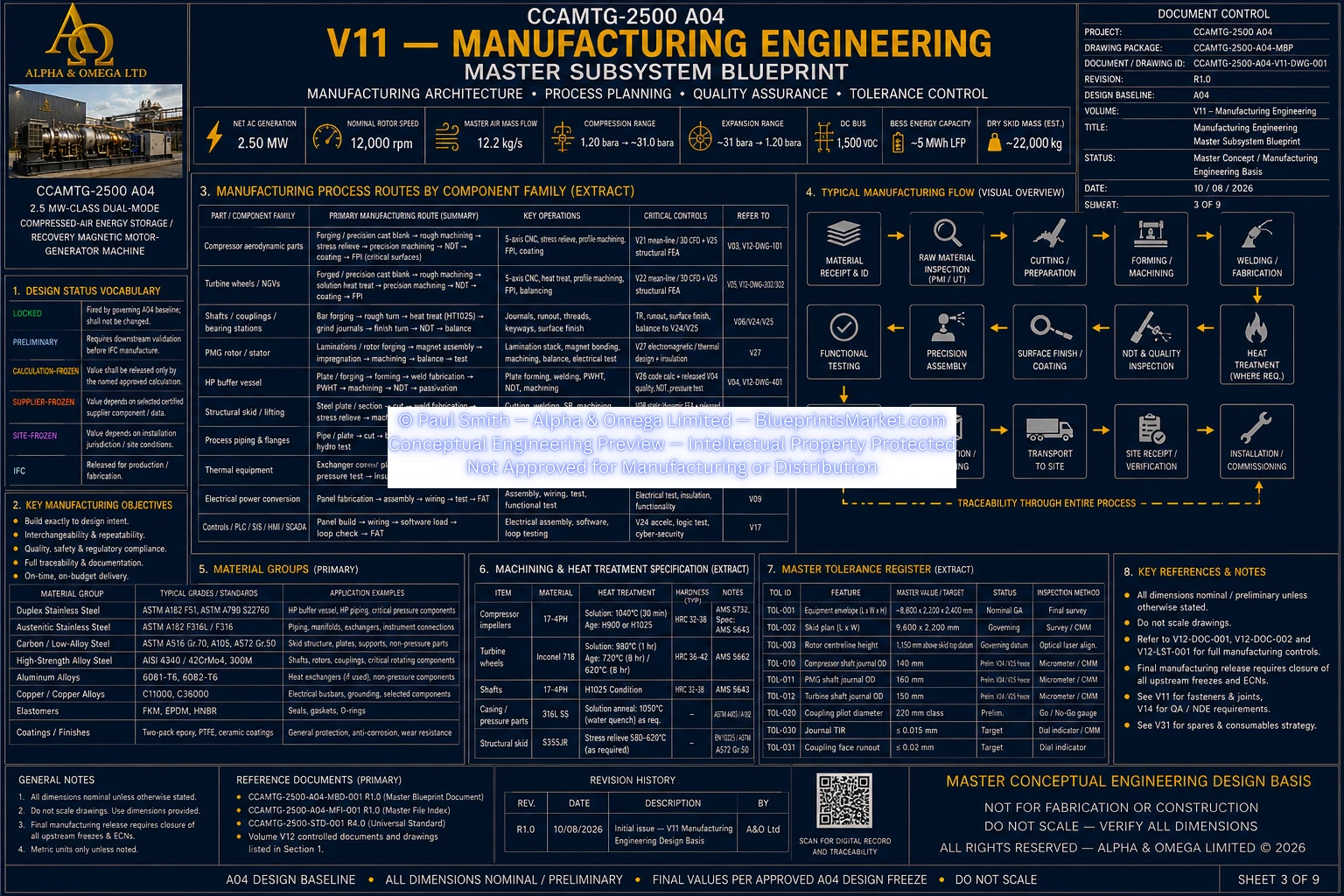 V12 Manufacturing Engineering Sheet 3 of 9
