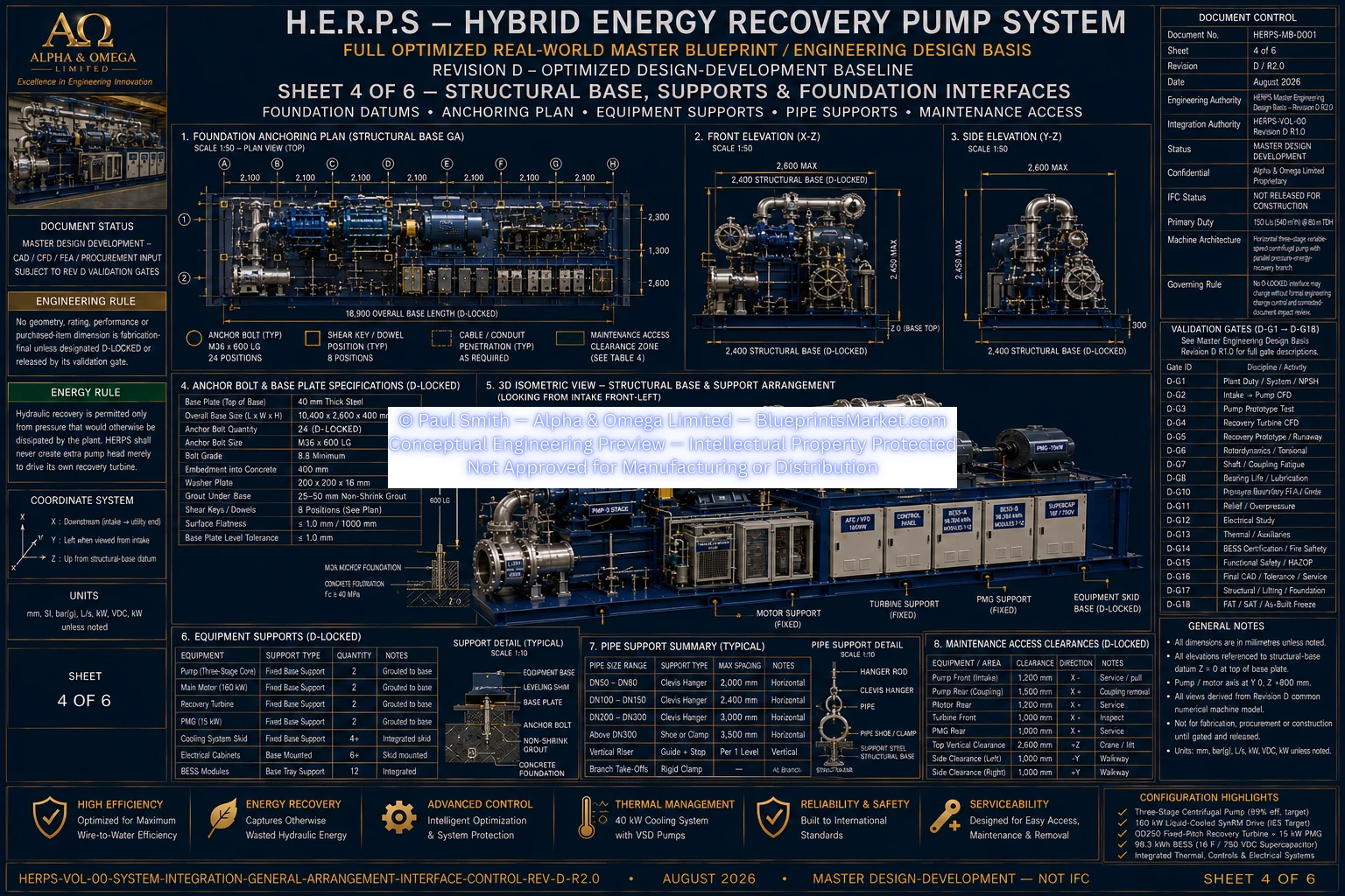 HERPS VOL 00 SYSTEM INTEGRATION GENERAL ARRANGEMENT INTERFACE CONTROL SHEET 4 OF 6 REV D R2.0