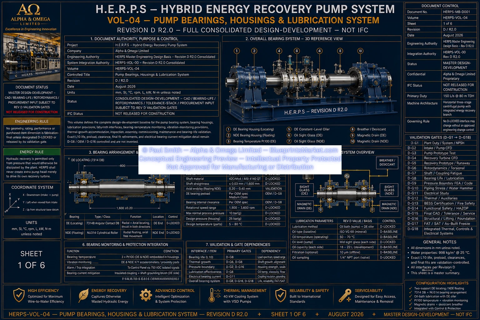 HERPS VOL 04 PUMP BEARINGS HOUSINGS AND LUBRICATION SYSTEM SHEET 1 OF 6 REV D R2.0