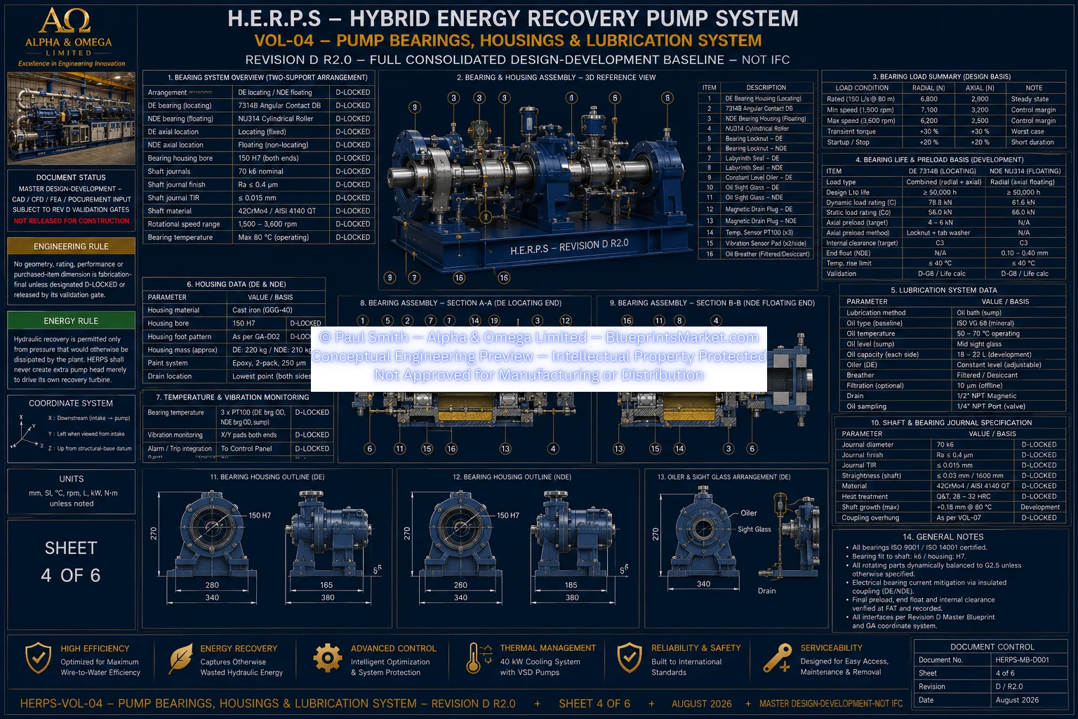 HERPS VOL 04 PUMP BEARINGS HOUSINGS AND LUBRICATION SYSTEM SHEET 4 OF 6 REV D R2.0