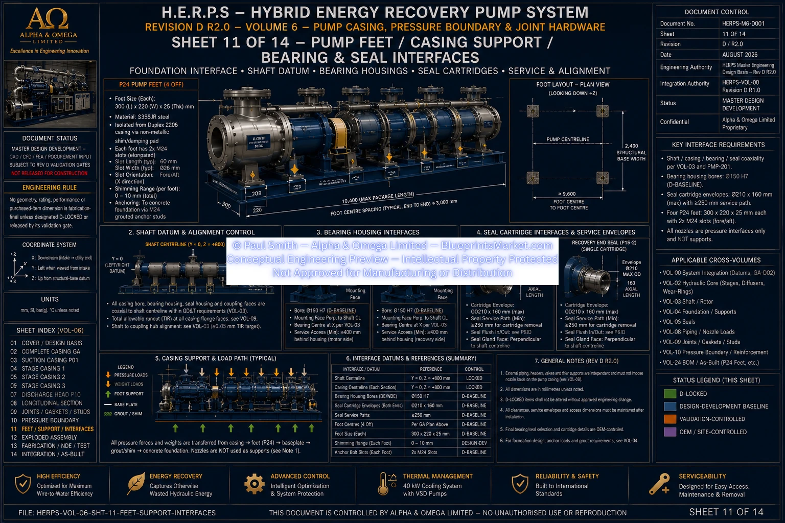 HERPS VOL 06 PUMP CASING PRESSURE BOUNDARY AND JOINT HARDWARE SHEET 11 OF 14 REV D R2.0