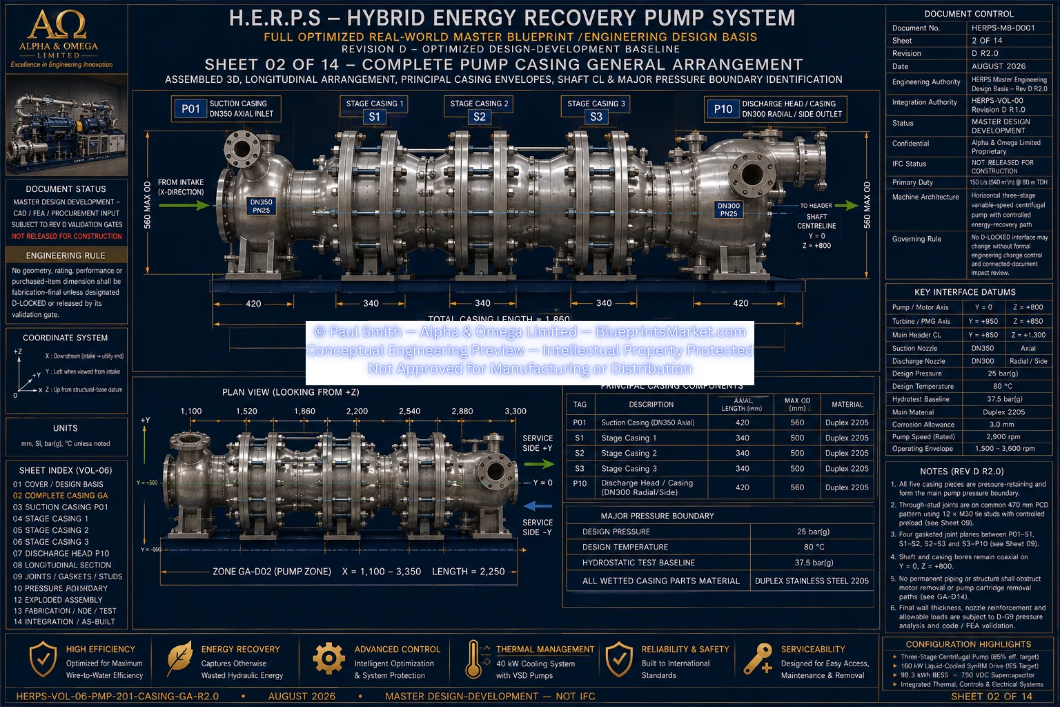 HERPS VOL 06 PUMP CASING PRESSURE BOUNDARY AND JOINT HARDWARE SHEET 2 OF 14 REV D R2.0