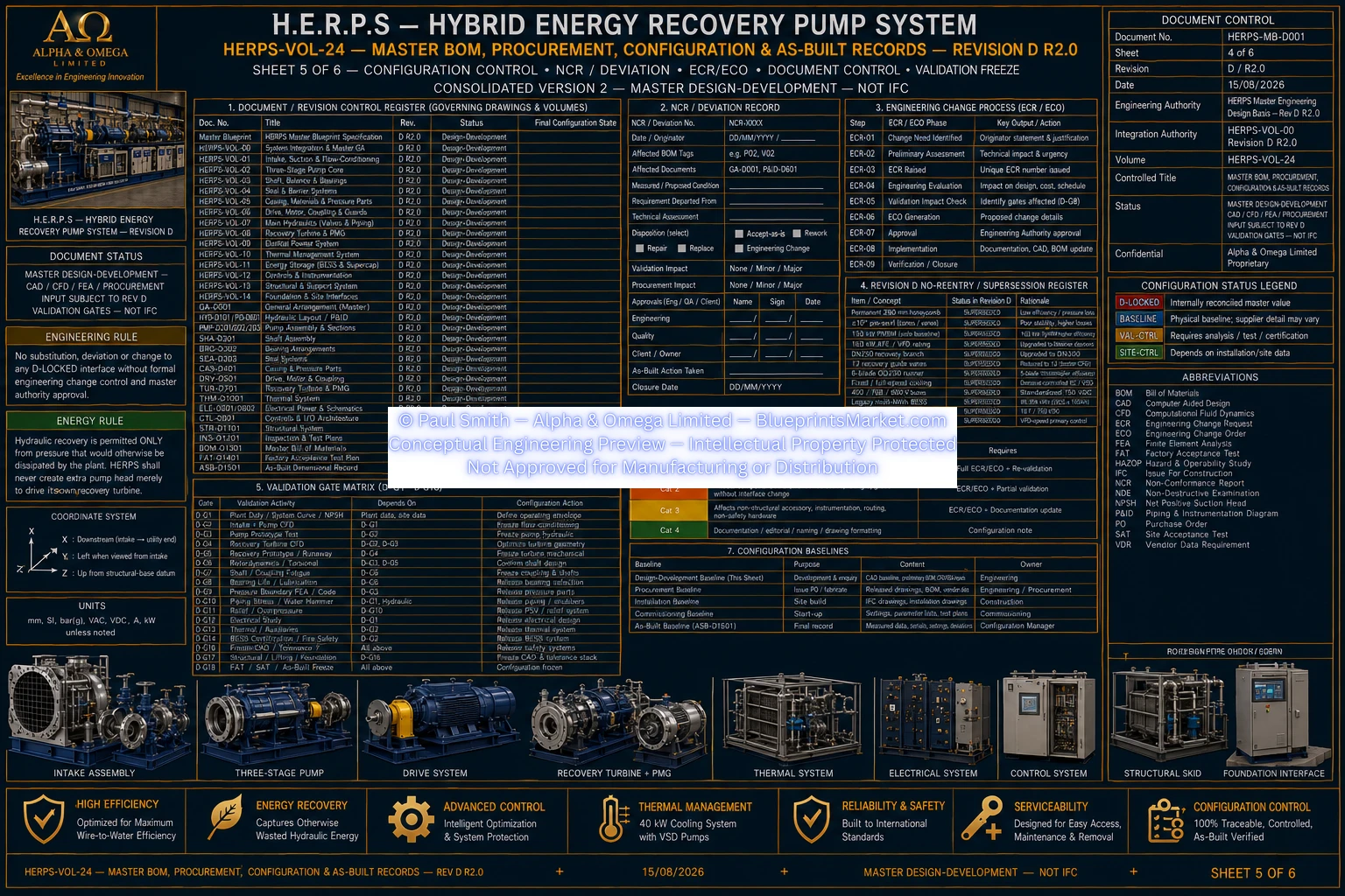 HERPS VOL 24 MASTER BOM PROCUREMENT CONFIGURATION AS BUILT RECORDS SHEET 5 OF 6 REV D R2.0